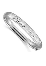 lovely silver florentine engraved children bangle bracelet